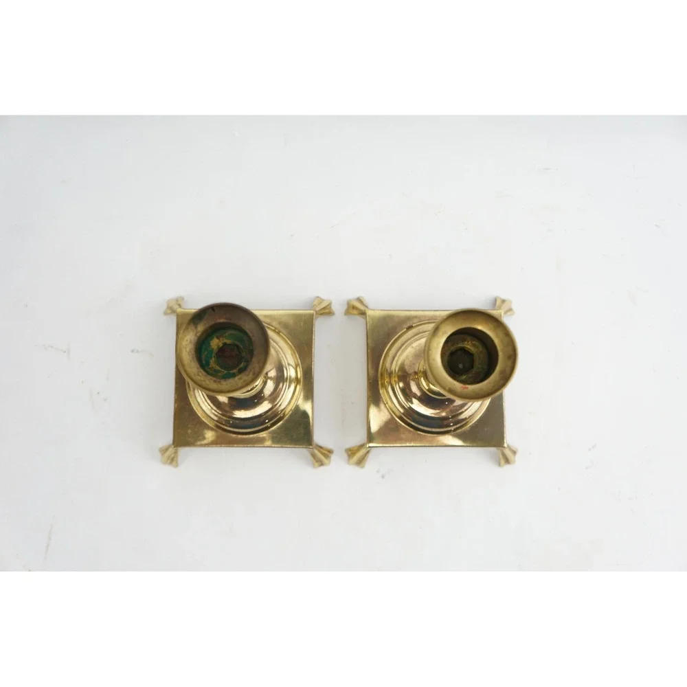 Vintage Brass Candlestick 2pc Set 5 1/2